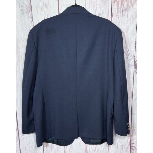 Croft And Barrow Men’s Preppy Sports Coat Blazer Navy W Gold Buttons Size 48R - Picture 7 of 7